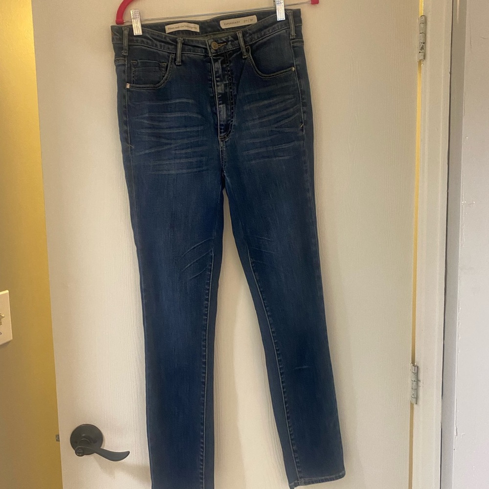 Pilcro and the Letterpress Blue Skinny Jeans